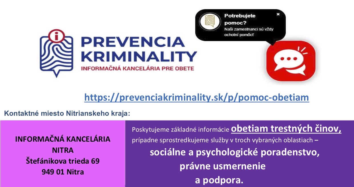 Prvý kontakt pre obete trestných činov